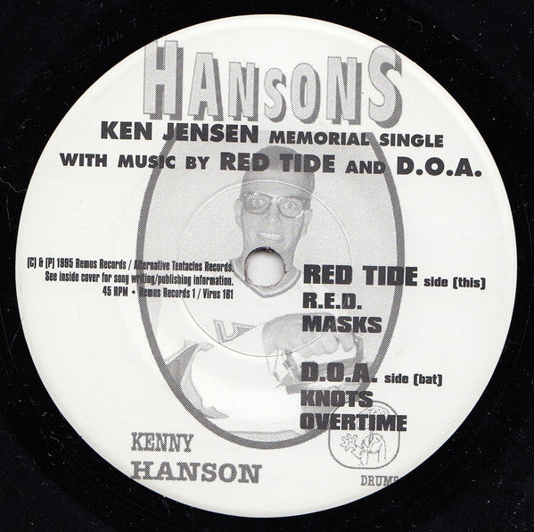 Red Tide (2) / D.O.A. (2) : Ken Jensen Memorial Single (7", EP)