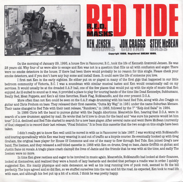 Red Tide (2) / D.O.A. (2) : Ken Jensen Memorial Single (7", EP)