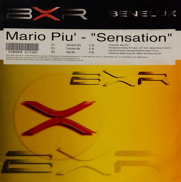 Mario Piu'* : Sensation (12")