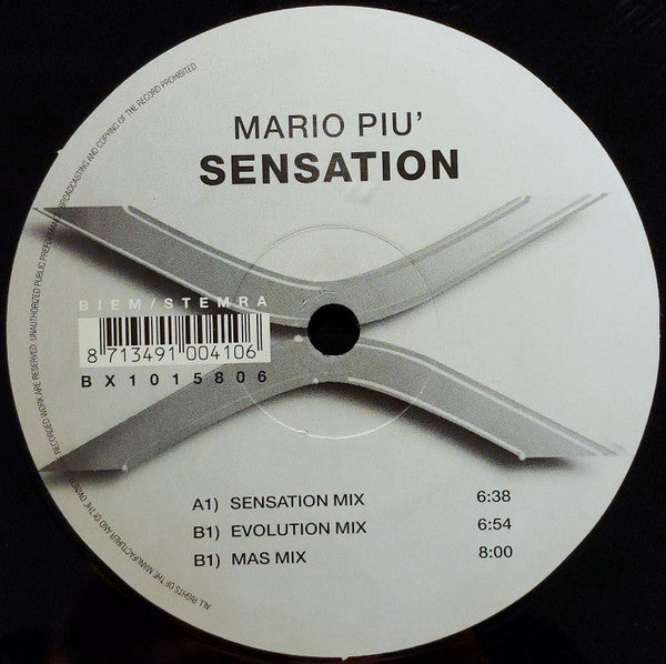 Mario Piu'* : Sensation (12")