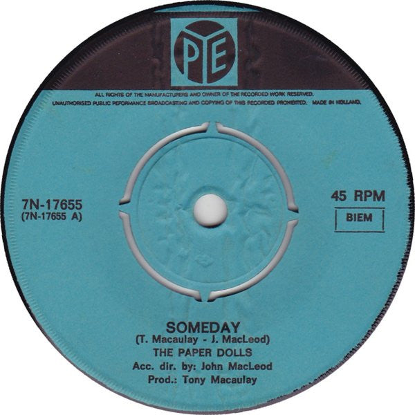 Paper Dolls : Someday (7", Single)