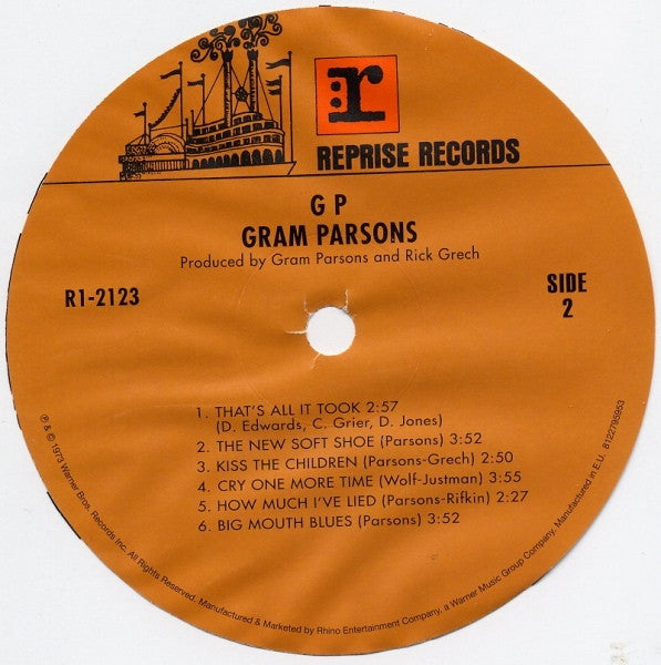Gram Parsons : GP (LP, Album, RE, 180)