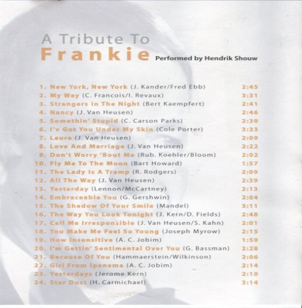 Henrik Schouw : A Tribute To Frankie (CD, Album)
