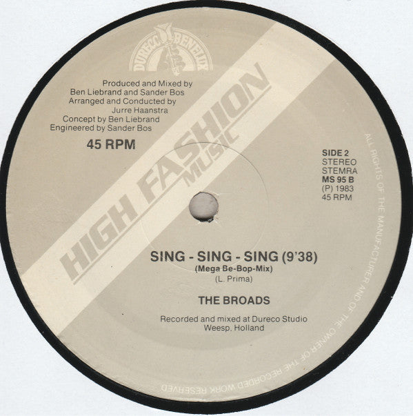 The Broads : Sing - Sing - Sing (Ballroom Big Band Version & Mega Be-Bop-Mix) (12")