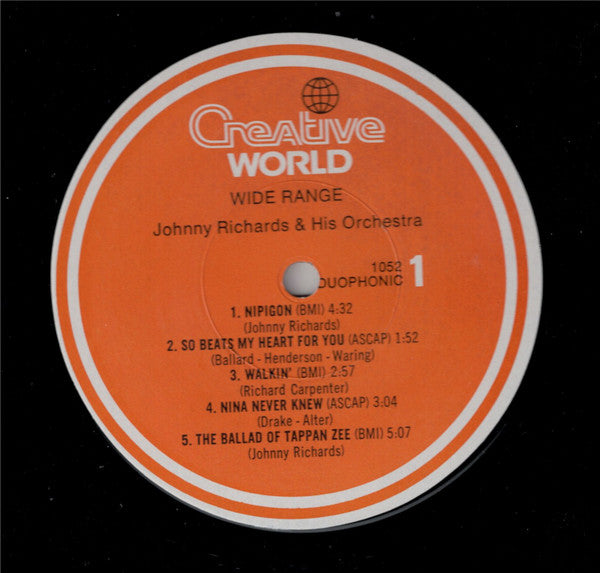 Johnny Richards And His Orchestra : Wide Range (LP, Album, RE, Duo)