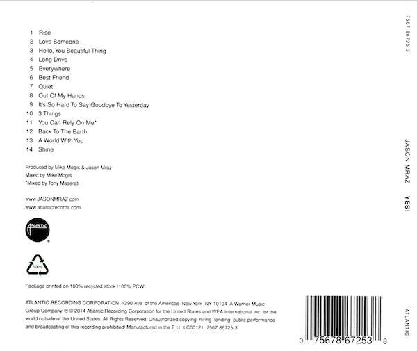 Jason Mraz : Yes! (CD, Album, Car)