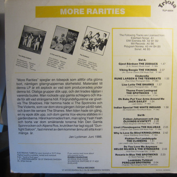 Various : More Rarities (LP, Comp)