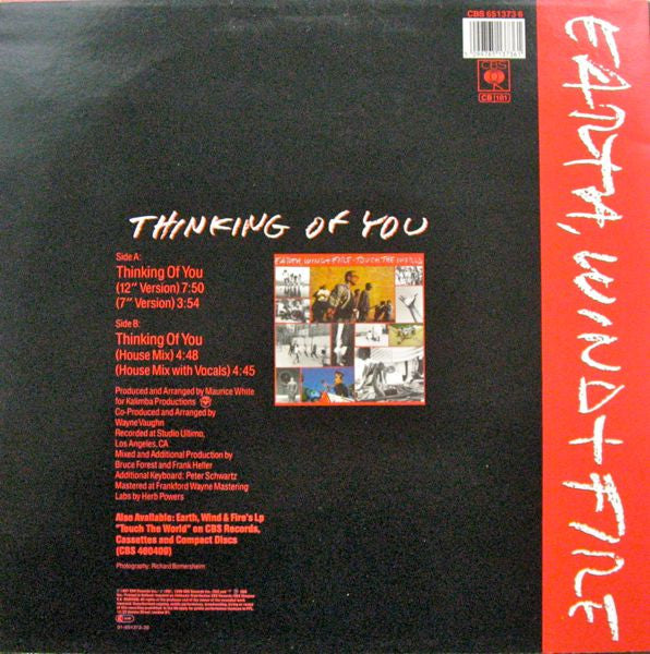 Earth, Wind + Fire* : Thinking Of You (12", Maxi)