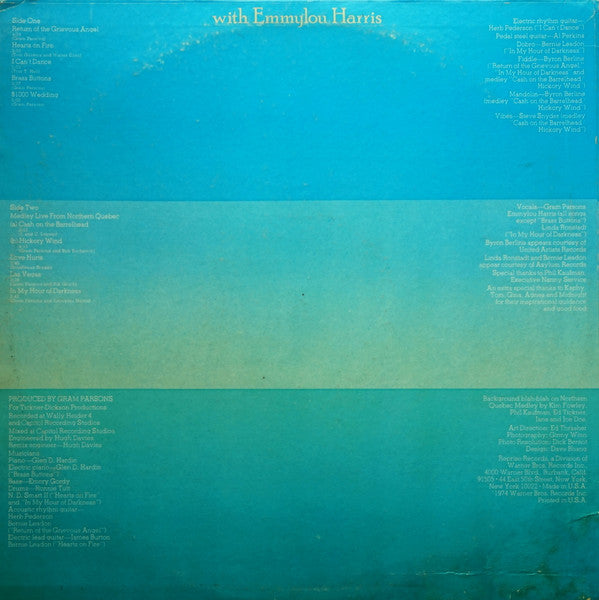 Gram Parsons : Grievous Angel (LP, Album, Pit)