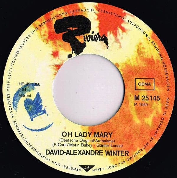 David Alexandre Winter : Oh Lady Mary (7", Single)