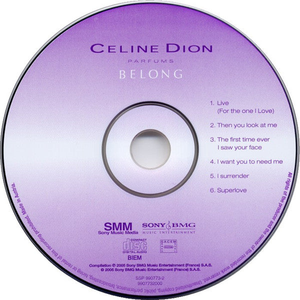 Céline Dion : Belong : Belong To The Moment (CD, Smplr)
