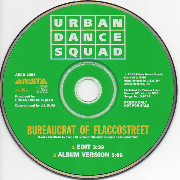 Urban Dance Squad : Bureaucrat Of Flaccostreet (CD, Maxi, Promo)
