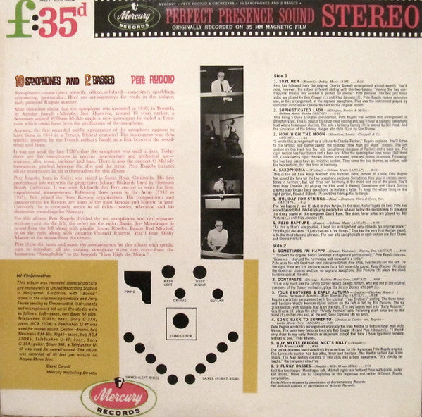 Pete Rugolo Orchestra : 10 Saxophones And 2 Basses (LP)