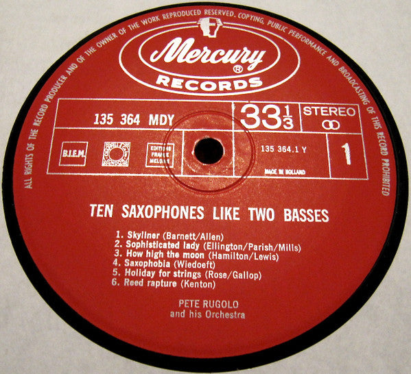 Pete Rugolo Orchestra : 10 Saxophones And 2 Basses (LP)