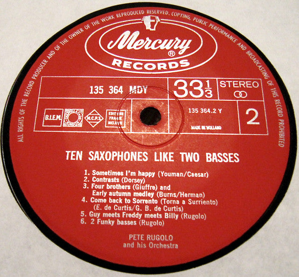 Pete Rugolo Orchestra : 10 Saxophones And 2 Basses (LP)