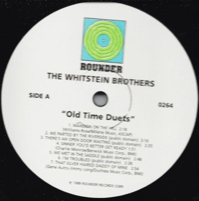 The Whitstein Brothers : Old Time Duets (LP, Album)