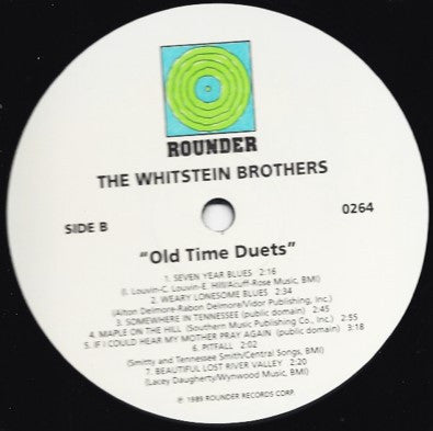 The Whitstein Brothers : Old Time Duets (LP, Album)