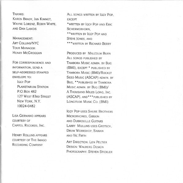 Iggy Pop : American Caesar (CD, Album)