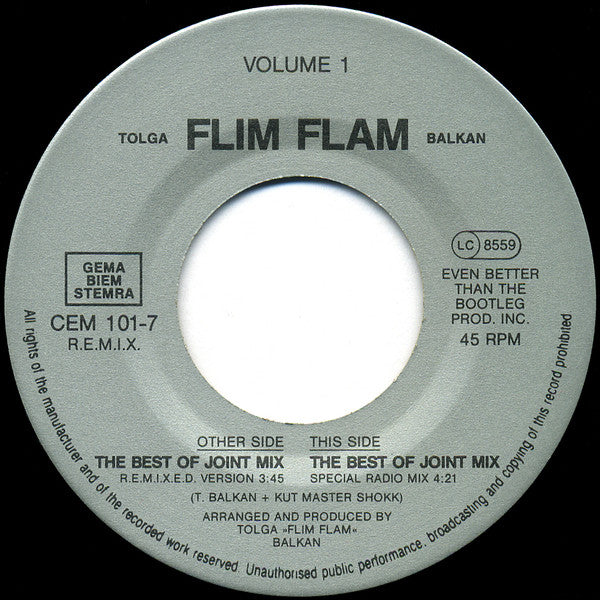 Tolga Flim Flam Balkan* : The Best Of Joint Mix (Volume 1) (7", Single)