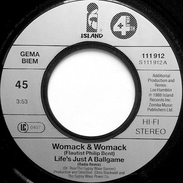 Womack & Womack : Life's Just A Ballgame (7", Single)