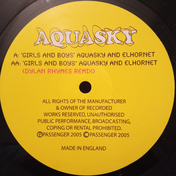 Aquasky & El Hornet : Girls And Boys (12")