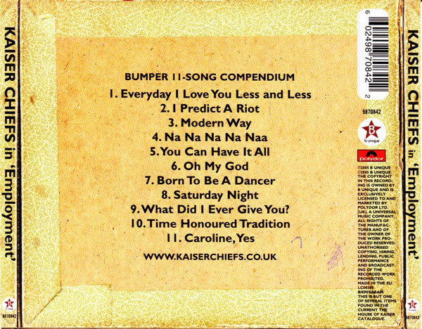 Kaiser Chiefs : Employment (CD, Album)