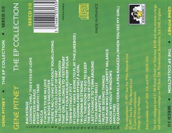 Gene Pitney : The EP Collection (CD, Comp)