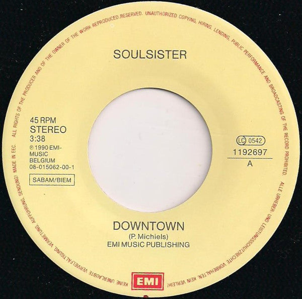 Soulsister : Downtown (7", Single)
