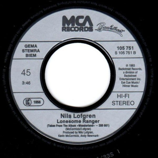 Nils Lofgren : Wonderland (7")