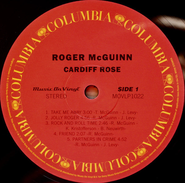Roger McGuinn : Cardiff Rose (LP, Album, RE, 180)