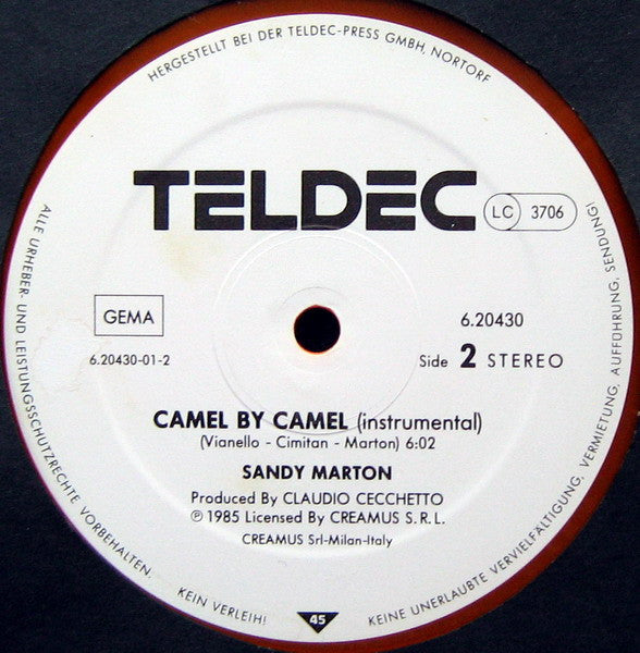 Sandy Marton : Camel By Camel (12", Maxi, Ora)