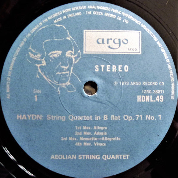 Joseph Haydn, Aeolian String Quartet : String Quartets Op. 71 & 74 (3xLP + Box)