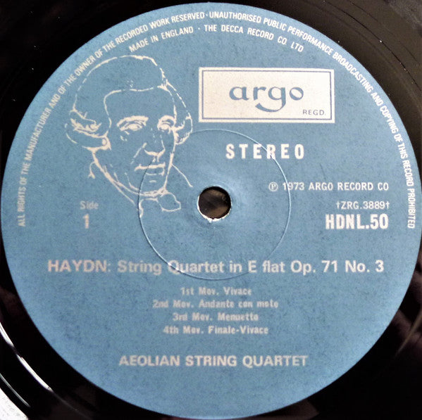 Joseph Haydn, Aeolian String Quartet : String Quartets Op. 71 & 74 (3xLP + Box)