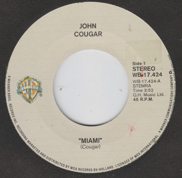 John Cougar Mellencamp : Miami (7", Single)