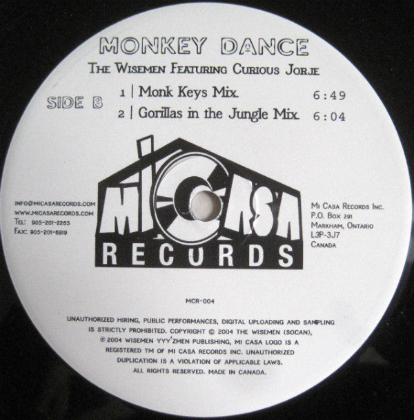 The Wisemen : Monkey Dance (12")