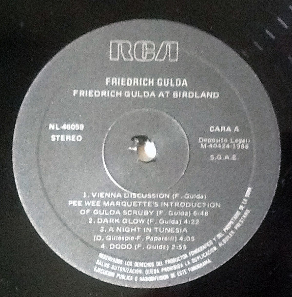 Friedrich Gulda : At Birdland (LP, Album)