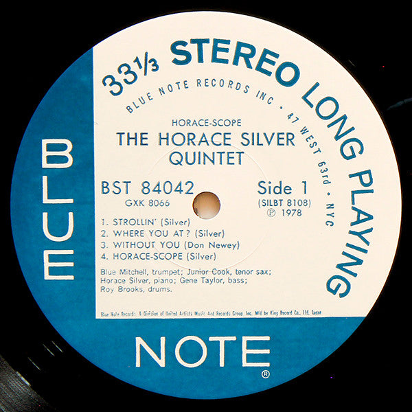 The Horace Silver Quintet : Horace-Scope (LP, Album, RE)