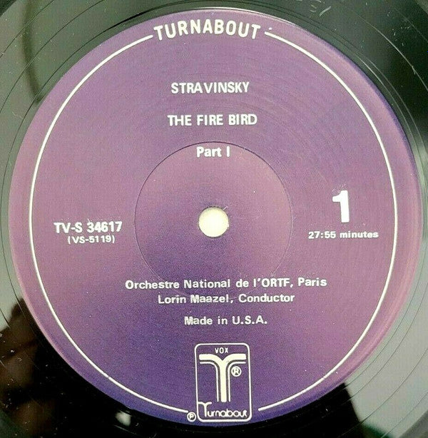 Igor Stravinsky / Lorin Maazel, Orchestre National De France : The Firebird (Complete Ballet In Two Tableaux) (LP, Album)