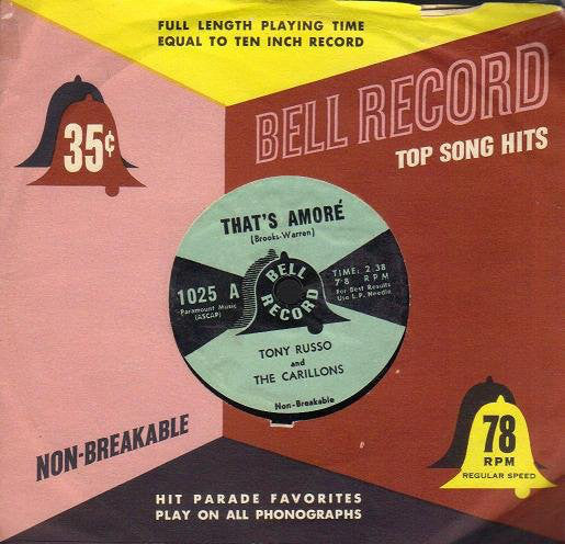 Tony Russo (2) And The Carillons : That's Amoré / The Jones Boy (7")