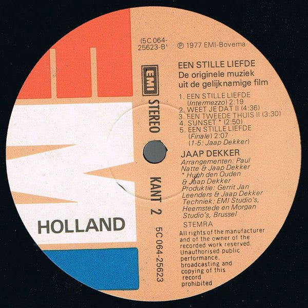 Jaap Dekker : Een Stille Liefde (LP)