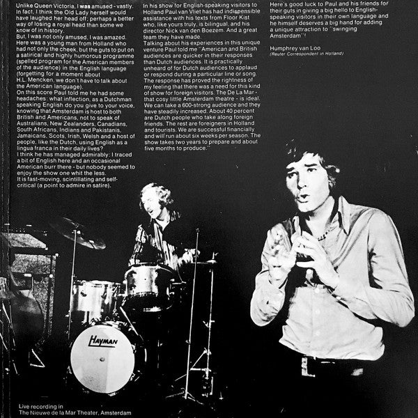 Paul van Vliet (2) : The Truth Behind The Dykes, A One-Man Satirical Show In English (LP, Album, Gat)