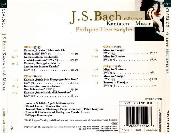 Johann Sebastian Bach - Philippe Herreweghe : Kantaten - Missae (4xCD, Comp)