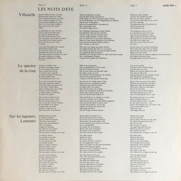 Hector Berlioz, Sheila Armstrong / Josephine Veasey / Frank Patterson / John Shirley-Quirk, London Symphony Orchestra, Sir Colin Davis : Complete Songs With Orchestra Including „Les Nuits D’Été” (LP)