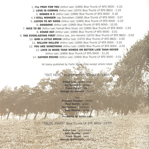 Love : Out There (CD, Comp, RE)