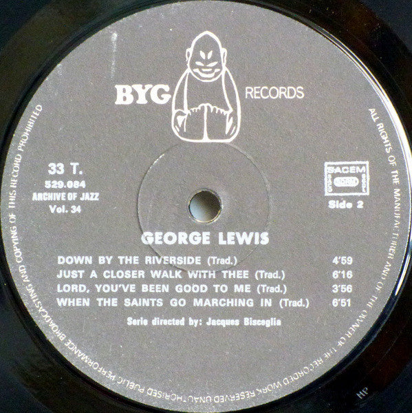 George Lewis (2) : Archive Of Jazz Volume 34 - George Lewis (LP, Album, RE)