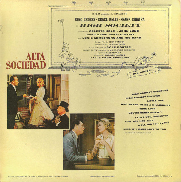 Various : High Society = Alta Sociedad (Banda Sonora Original De La Película) (LP, Album)
