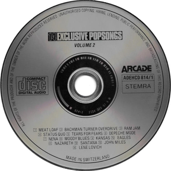 Various : 14 Exclusive Popsongs Vol. 2 (CD, Comp)