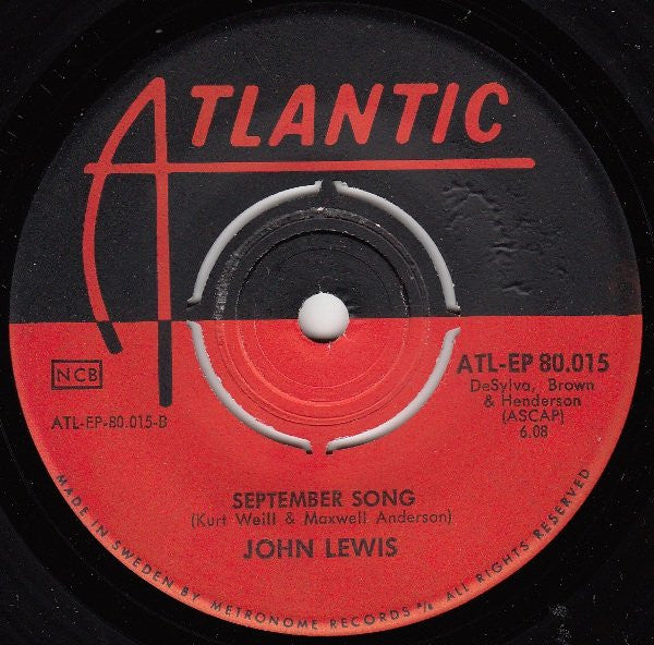 John Lewis (2) : Improvised Meditations & Excursions (7", EP)