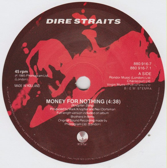 Dire Straits : Money For Nothing (7", Single)