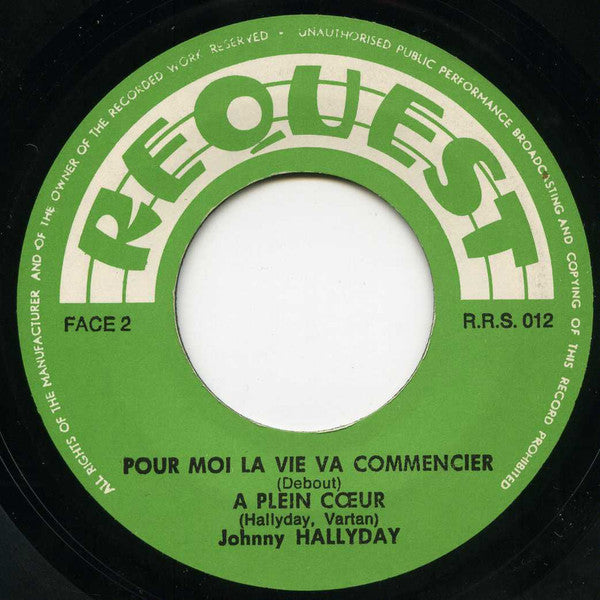 Hervé Vilard, Johnny Hallyday : Capri C'est Fini / Pour Moi La Vie Va Commencer / A Plein Cœur (7")